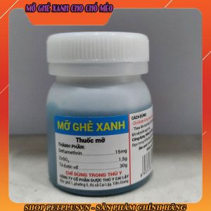 Mỡ ghẻ xanh đặc trị ghẻ, nấm, viêm da ở chó mèo